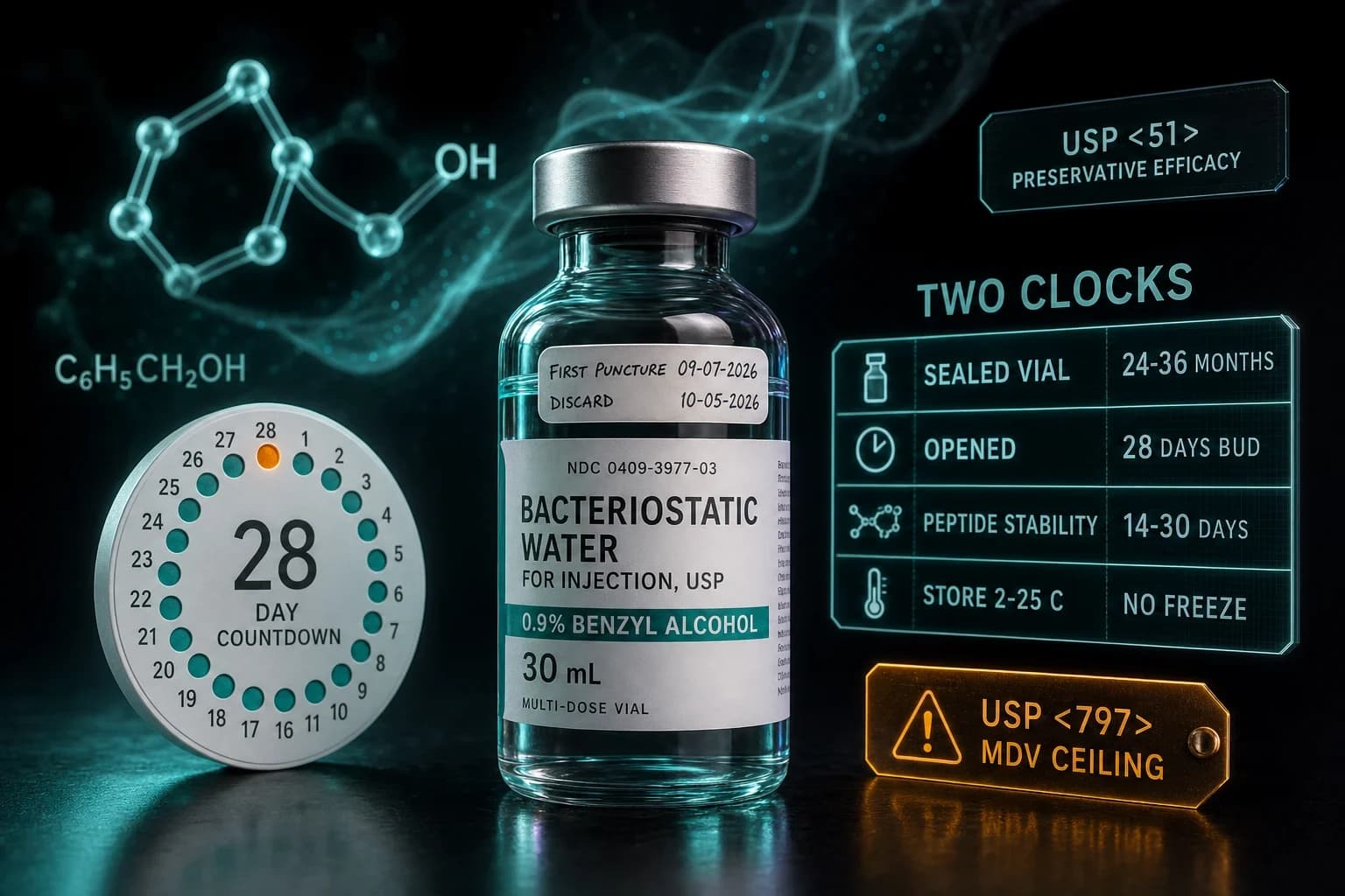 How Long Does Bacteriostatic Water Last? Sealed vs Opened, 2026